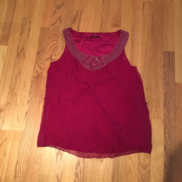 Elie Tahari Dark Pink Blouse Size M
