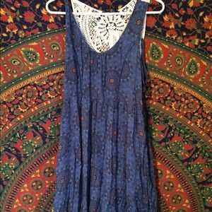 💙 Boho Blue Lace-back Maxi Dress💙