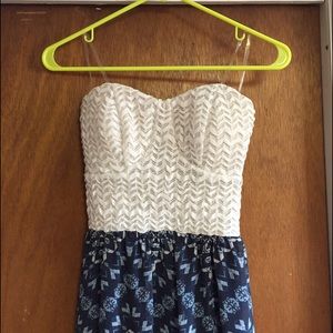 Long casual strapless dress