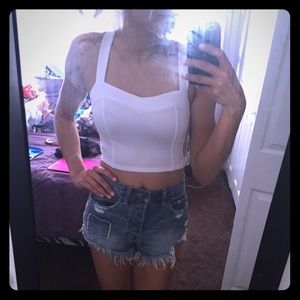 White crop top