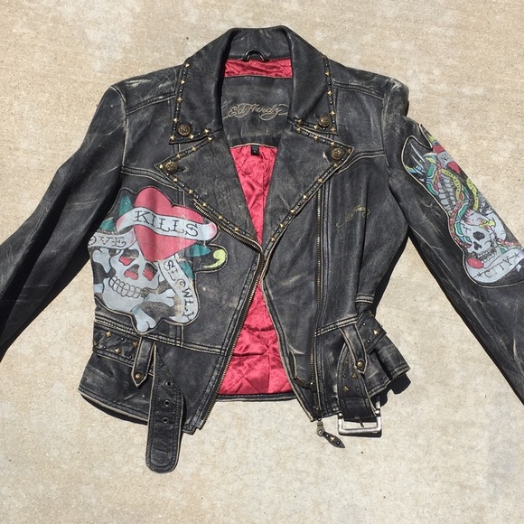 ed hardy motorcycle jacket