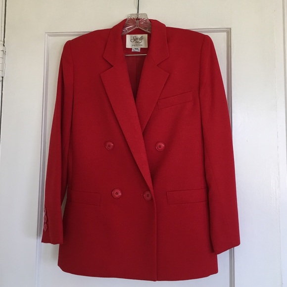 Vintage Wool Red Blazer