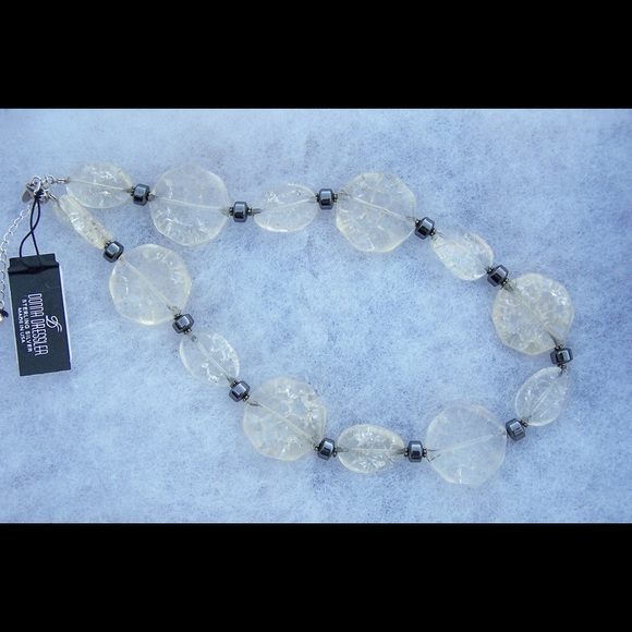 Donna Dressler crackle necklace sterling silver