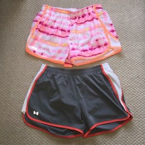 2 pairs of UA running shorts