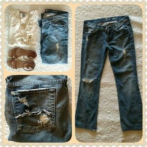 Distressed 7 for All Mankind jeans