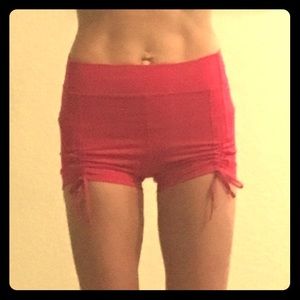 Bright pink Lululemon Liberty shorts