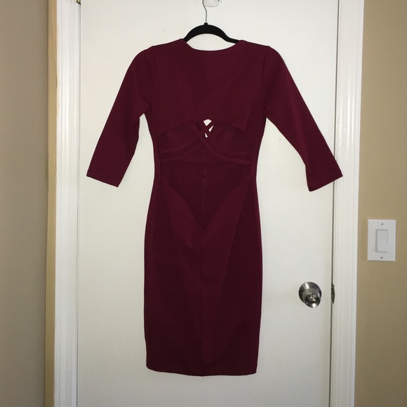 Burgundy dress