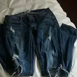 Ripped, skinny jeans