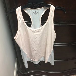 ***SOLD***Athleta workout top pink and gray lg
