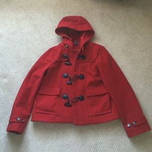 Red Wool Nautica Pea Coat