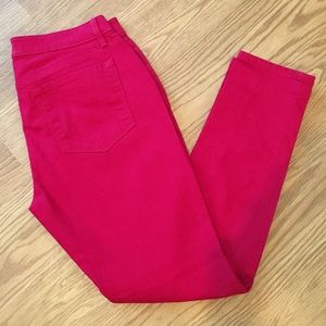 LOFT Red Skinny Jeans