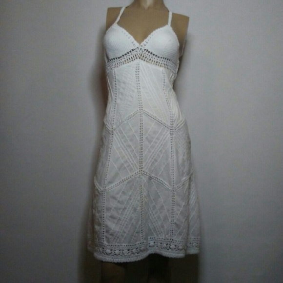 BCBG Max Azria Crochet Halter-Dress