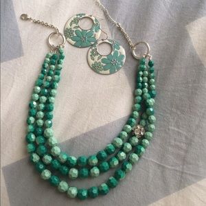 Necklace and earrings