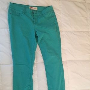 Teal/Aqua green/blue skinny jeans