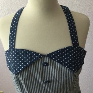 Adorable blue & white ModCloth dress