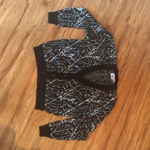 Black and white sweater cardigan