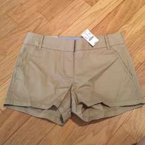 J Crew City Fit Chino 3" Inseam Khaki Shorts