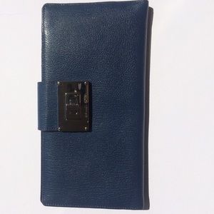 Michael kors long wallet travel blue