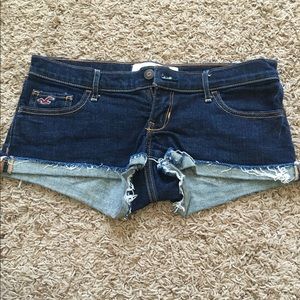 Hollister dark jean shorts