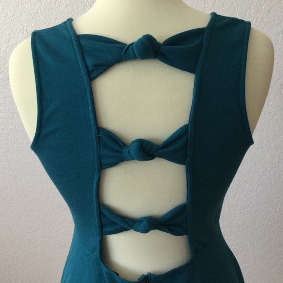 Teal ModCloth dress with super sexy back!