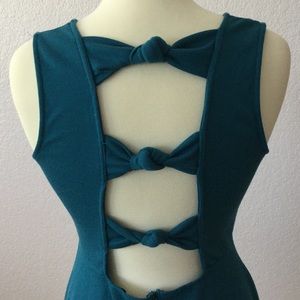 Teal ModCloth dress with super sexy back!