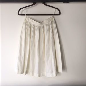 Jil Sander pleated cotton poplin skirt