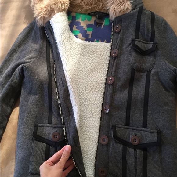Marc Jacobs Grey Fleece Jacket - Picture 3 of 4
