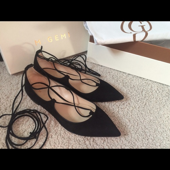 M. Gemi Brezza black suede size 36.5 EUC