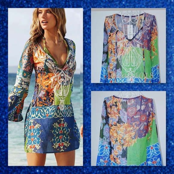 5⭐️RATED🆕Multi Vibrant Color Coverup - Picture 1 of 4