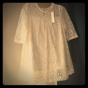 3/4 Length Lace Sweetheart Top