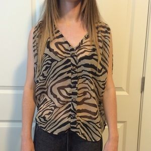 Sheer zebra shirt