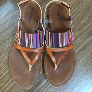 Mossimo multicolored brown leather sandal 8
