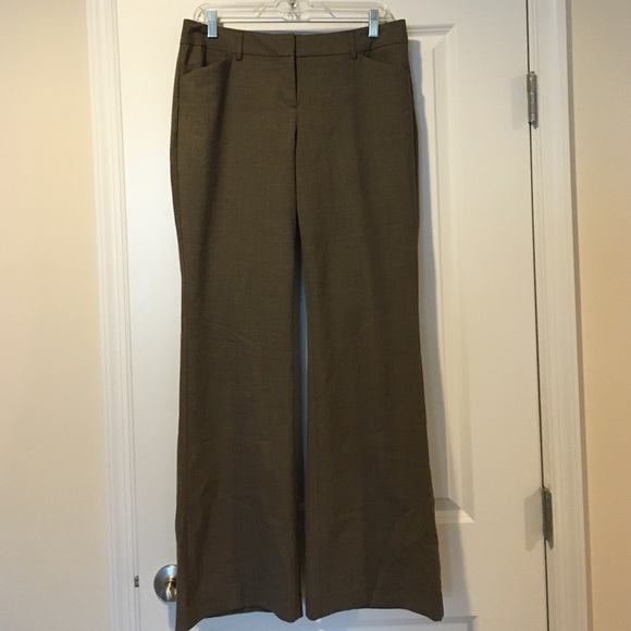 Express Editor Flare Pant in dark oatmeal