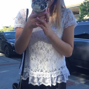 Lace Top Hollister Peplum