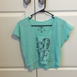 Blue crop top