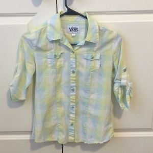 Vans plaid button down