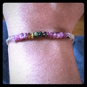 Rainbow tourmaline bracelet