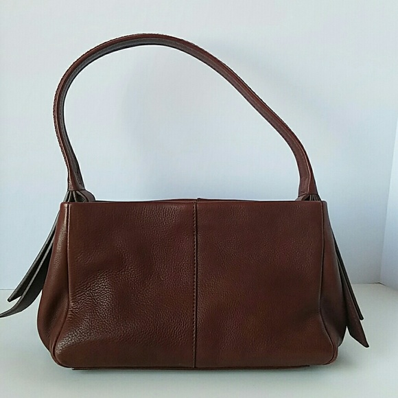 SOLD Cole Haan small brown leather shoulder bag