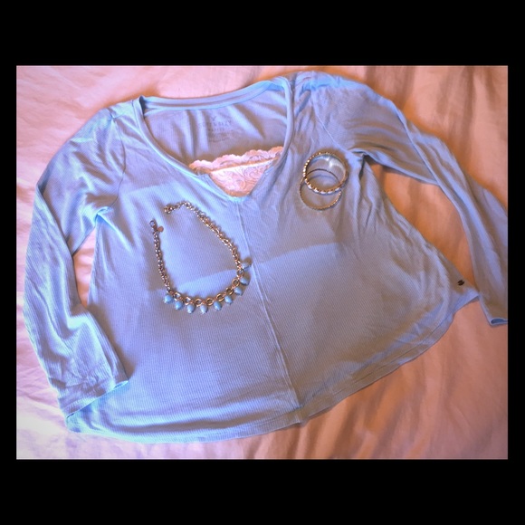 light blue shirt
