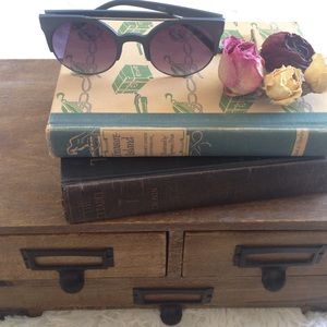 Gold Barred Sunnies - Slate Blue or Tortoise Frame