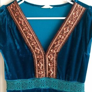 👗Boho velvet dress