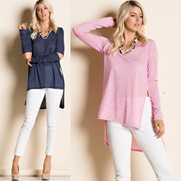 📣LAST CALL Cut-Out Long Sleeve Top - Pink - Picture 3 of 3