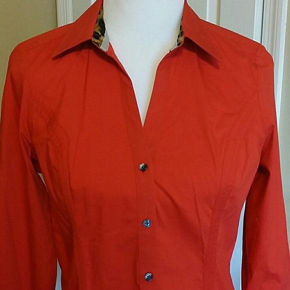 Express Red Essential Work Shirt - Picture 2 of 4