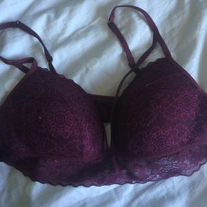 Victoria's Secret Pink Bralettes Maroon and Black