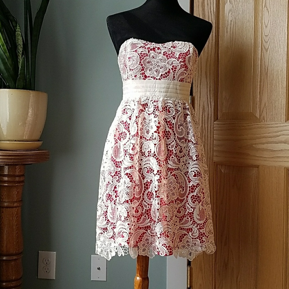 Lace Overlay strapless NWOT - Picture 2 of 4