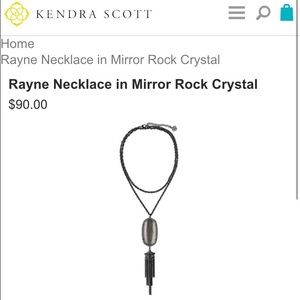 SOLD Kendra Scott Mirror Rock Crystal Rayne