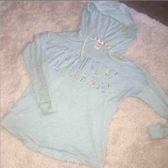 PINK light weight teal sweater