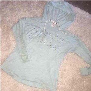 PINK light weight teal sweater