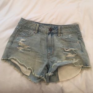 ripped jean shorts