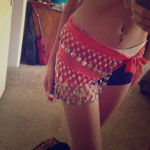 Coral gypsy skirt